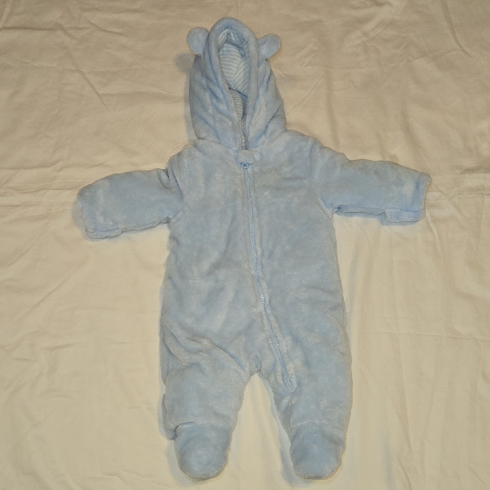 Wonder Nation Soft Blue Baby Footie